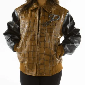 Amazing Studded Black Olive Jacket Exotic Pelle Pelle view 1