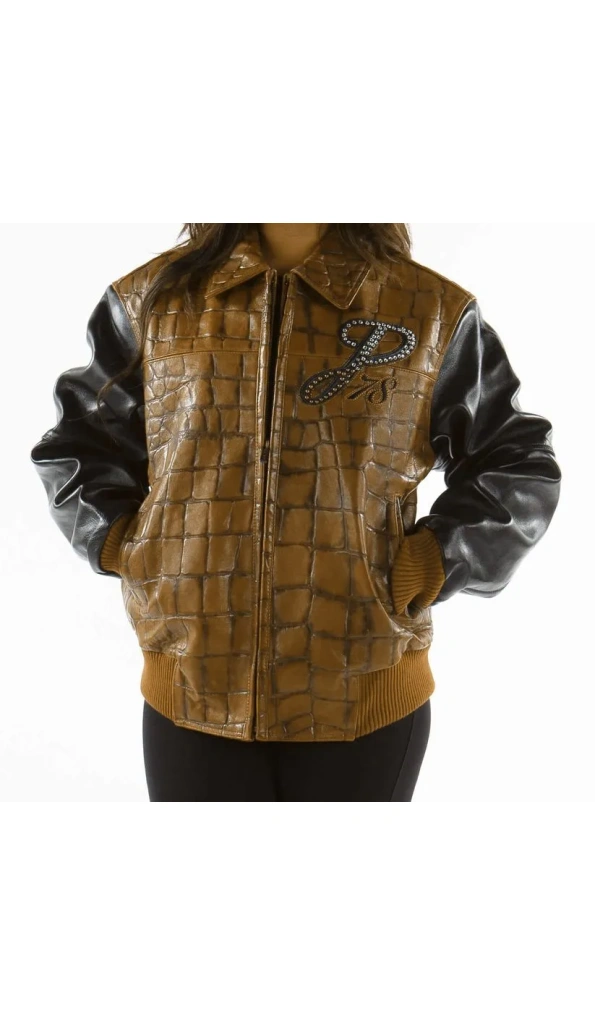 Amazing Studded Black Olive Jacket Exotic Pelle Pelle