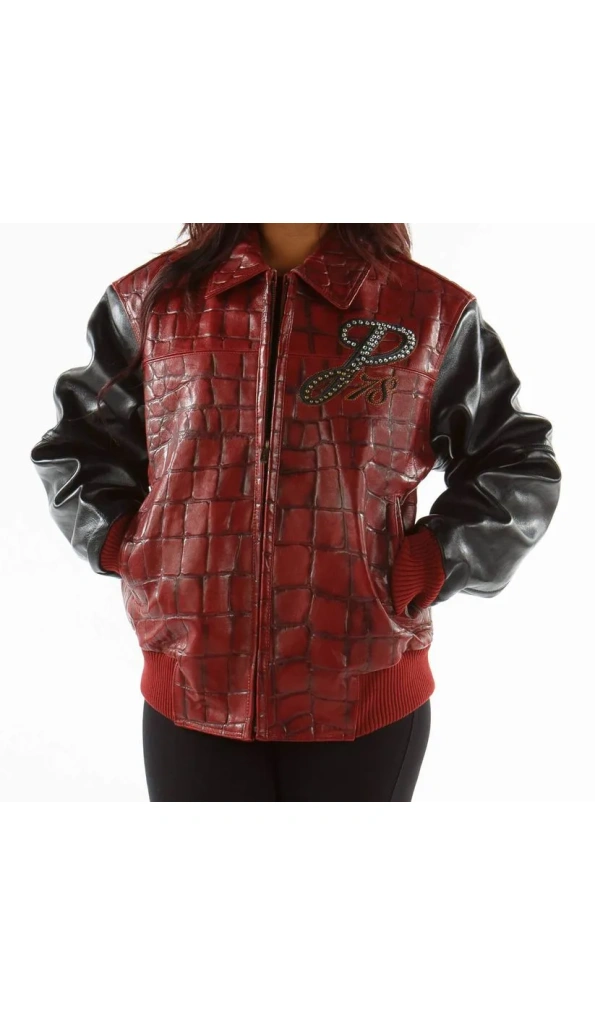 Pelle Pelle Exotic Studded Red Black Jacket