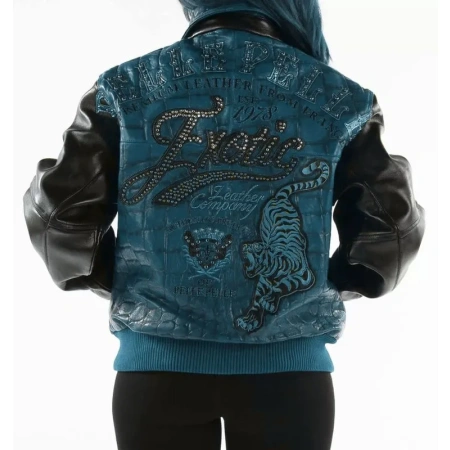 Pelle Pelle Exotic Studded Turquoise Jacket