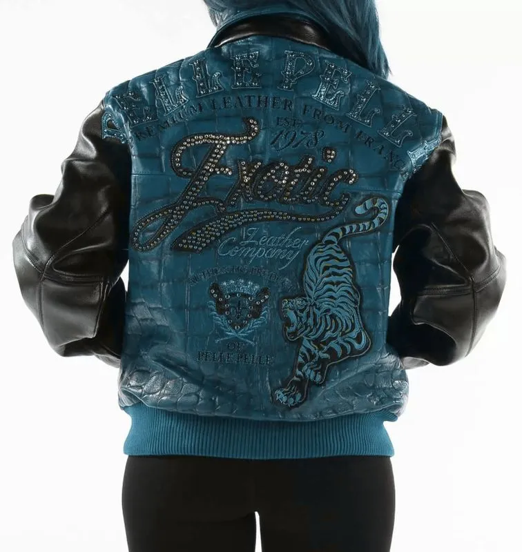Pelle Pelle Exotic Studded Turquoise Jacket