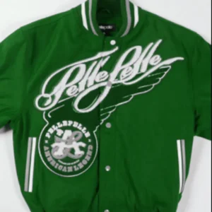 Exclusive Pelle Pelle American Legend Varsity Green Jacket
