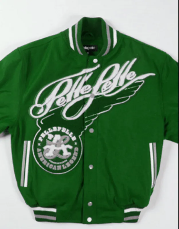 Exclusive Pelle Pelle American Legend Varsity Green Jacket