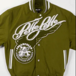 Pelle Pelle American Legend Varsity Olive Jacket view 1