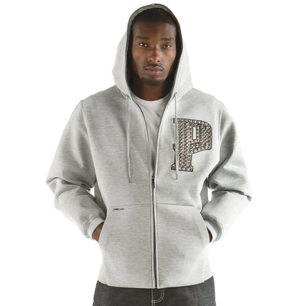 Pelle Pelle American Hoodie, Light Grey Hoodie, pelle pelle,pellepelle leather jacket,varsity jacket,pelle pelle wool jacket, pellepelle varsity jacket, pelle pelle soda club jacket