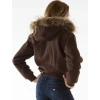 Pelle Pelle Hooded Fur Dark Brown Jacket