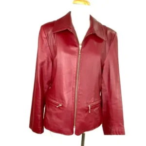 Pelle Pelle Karpeta Canada Red Leather Jacket view 2