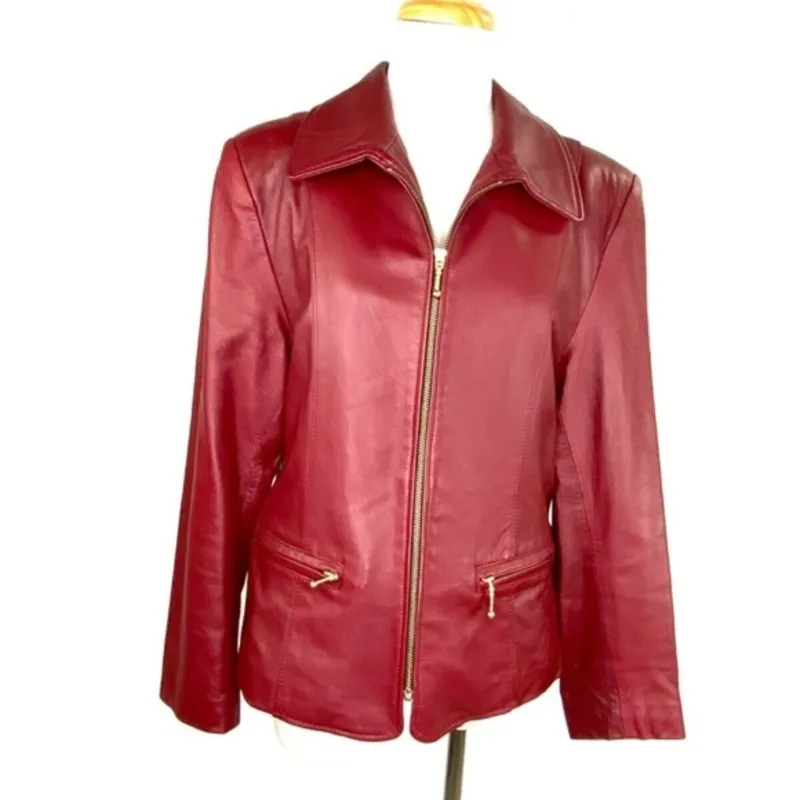 Pelle Pelle Karpeta Canada Red Leather Jacket view 2