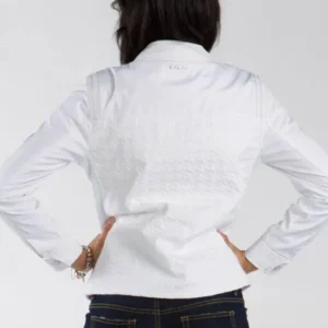 Pelle Pelle Ladies Houndstooth Track White Jacket view 1