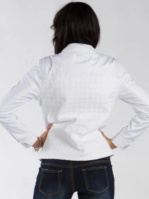 Pelle Pelle Ladies Houndstooth Track White Jacket