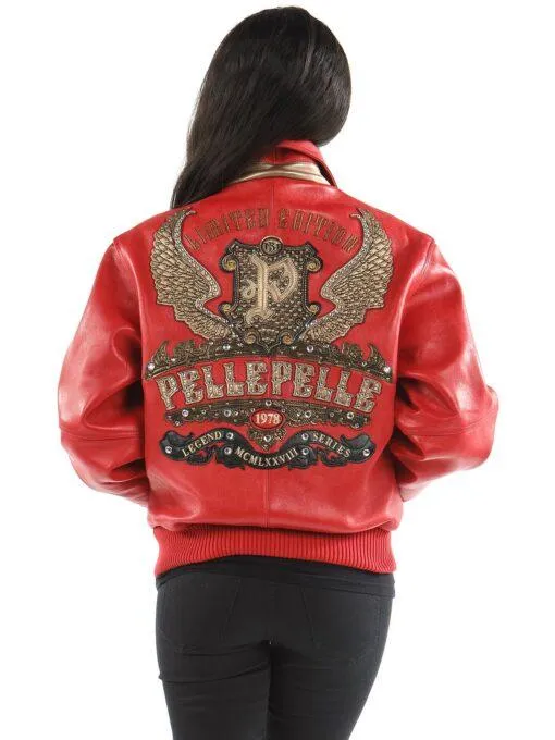 Pelle Pelle Ladies Limited Edition Red Jacket | Pelle Pelle Women's view 2