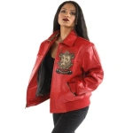 pelle-pelle-ladies-limited-edition-red-jacket,pelle-pelle,pelle-pelle-jacket,pelle-pelle-women's