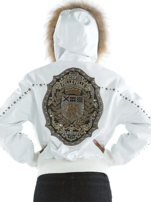 Pelle Pelle Womens Mb Emblem White Jacket