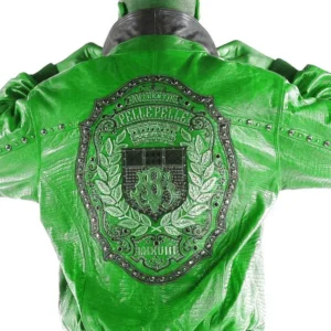 Pelle Pelle Authentic Marc Buchanan Mens Light Green Jacket view 1