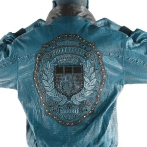 Pelle Pelle Authentic Marc Buchanan Mens Turquoise Jacket view 1