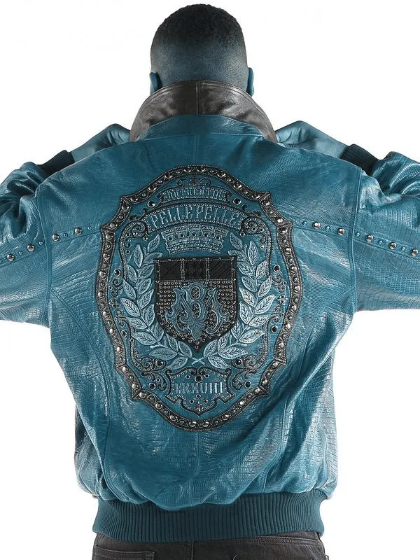 Pelle Pelle Authentic Marc Buchanan Mens Turquoise Jacket