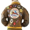 Pelle Pelle Aviator Brown Jacket, pelle pelle leather jacket, varsity jacket