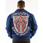 Pelle Pelle Band of Brothers Blue Jacket | Pelle Pelle leather jacket, pelle pelle varsity jacket,