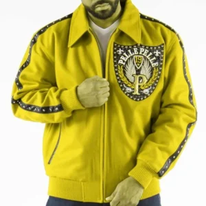Badass Pelle Pelle Band of Brothers Yellow Jacket view 2