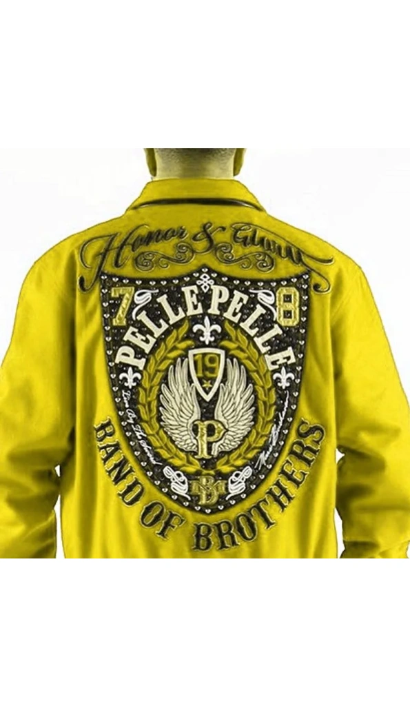 Badass Pelle Pelle Band of Brothers Yellow Jacket