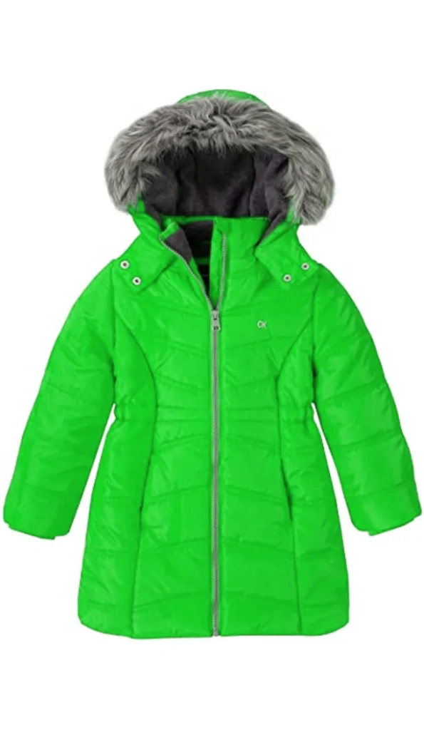Pelle Pelle Kids Coat | Long Puffer Aerial Cabaret Green Coat