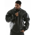 Pelle Pelle Baseball Champions Jacket |Black, leather jacket, pelle pelle,wool jacket