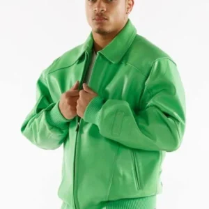 Pelle Pelle Basic in Green Plush Jacket view 2