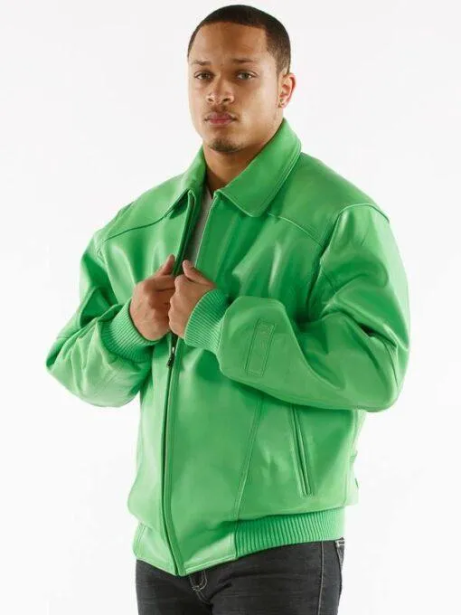 Pelle Pelle Basic in Green Plush Jacket view 2