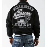 Pelle Pelle Black American Wool Jacket, leather jacket, Pelle Pelle, Black jacket