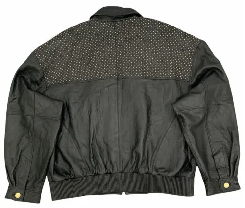 Pelle Pelle Gold Studded Black Jacket