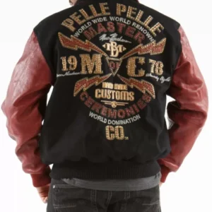 Pelle Pelle Black Brown Master |Ceremonies Varsity Jacket