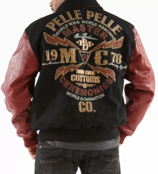 Pelle Pelle Black Brown Master |Ceremonies Varsity Jacket