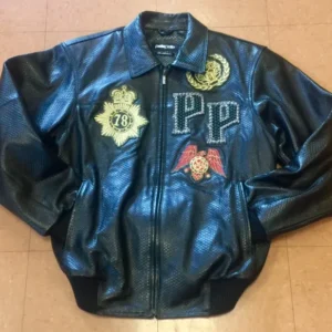 Pelle Pelle Cobra Plush Black Leather Jacket view 2