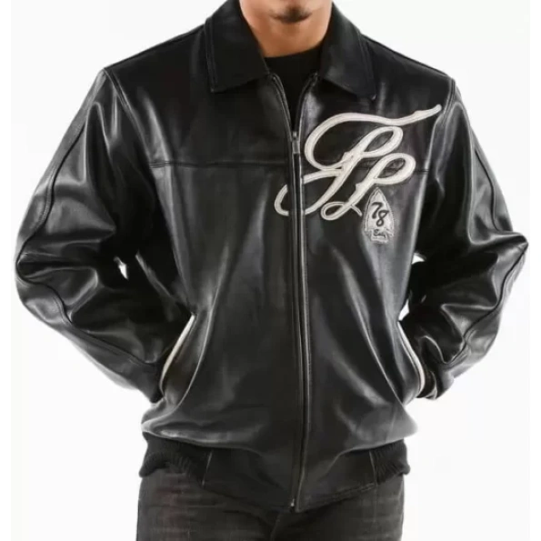 Pelle-Pelle-Black-Trail-Blazer-Badged-Royal-Jacket,pelle-pelle,pelle-pelle-jacket,pelle-pelle-store