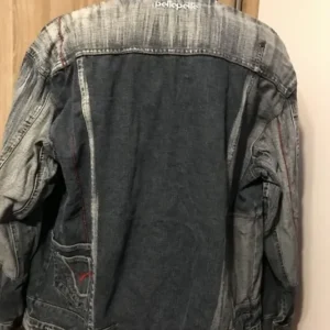 Pelle Pelle Black Eighty Seven Faded Denim Jacket