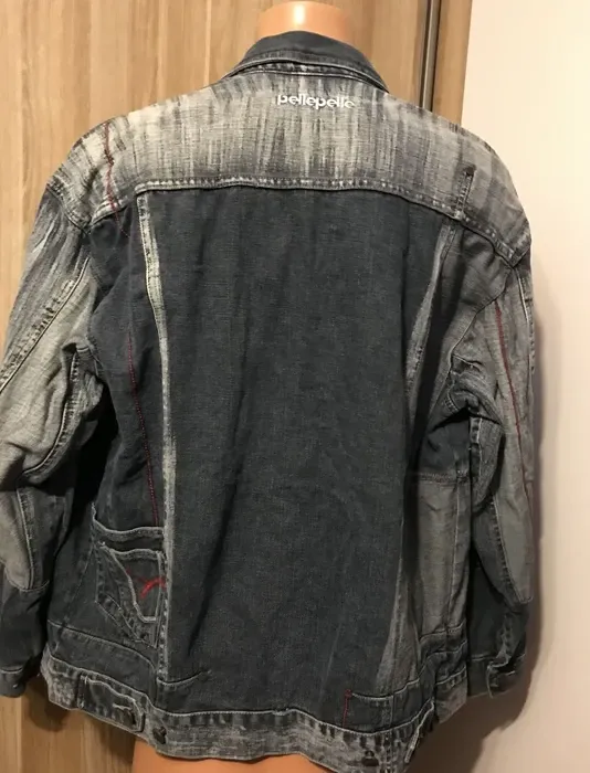 Pelle Pelle Black Eighty Seven Faded Denim Jacket