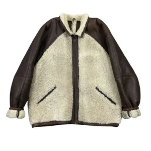 Hanan Pelle Pelle Vintage Sherpa Leather Jacket