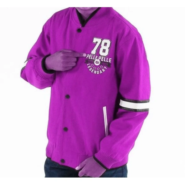 Pelle Pelle Kids Legendary Purple Jacket, pelle pelle,pellepelle leather jacket,varsity jacket,pelle pelle wool jacket, pellepelle varsity jacket, pelle pelle soda club jacket