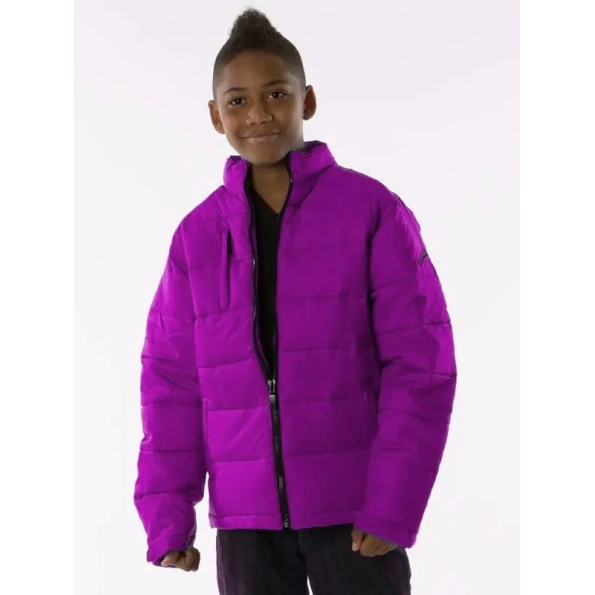 Lilac puffer jacket with hood sale