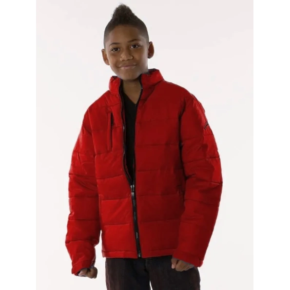 Pelle Pelle Kids Red Puffer Jacket, pelle pelle,pellepelle leather jacket,varsity jacket,pelle pelle wool jacket, pellepelle varsity jacket, pelle pelle soda club jacket, polyester jacket, pelle pelle puffer jacket, pellepelle polyester jacket