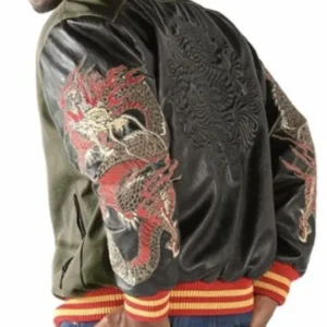 Mens Pelle Pelle Dragon Heart Olive Jacket view 2