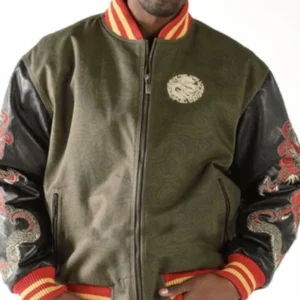 Mens Pelle Pelle Dragon Heart Olive Jacket view 1