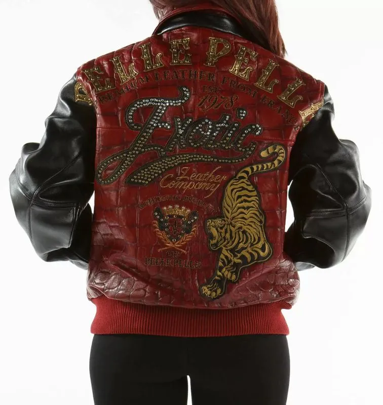 Bold Pelle Pelle Studded Red Black Jacket