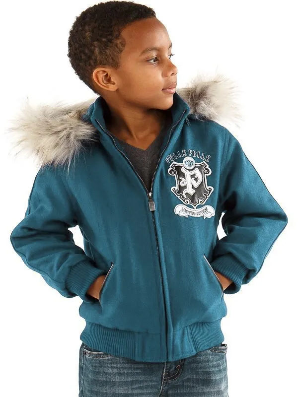 Bold Pelle Pelle Kids Back to School Turquoise Jacket