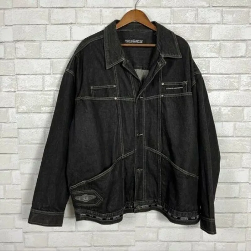 Pelle Pelle Men's Charcoal Denim Jacket | Pelle Pelle Store