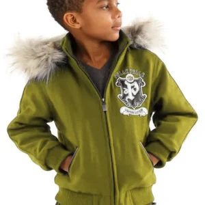 Pelle Pelle Kids Back to School Olive Jacket view 1