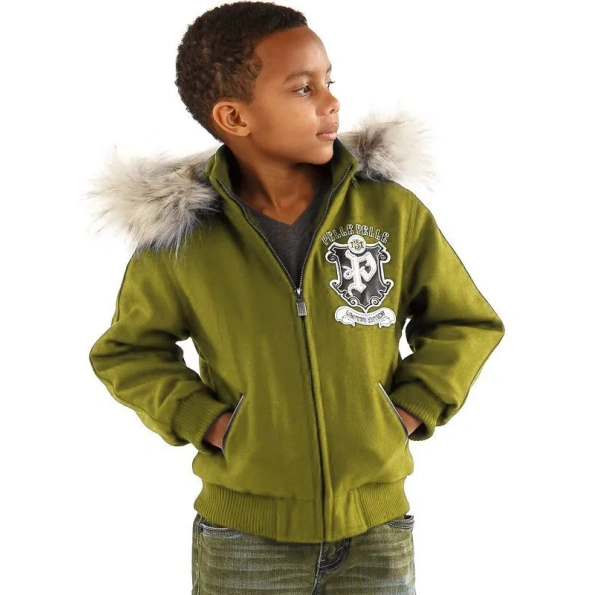 Pelle Pelle Kids Back to School Olive Jacket