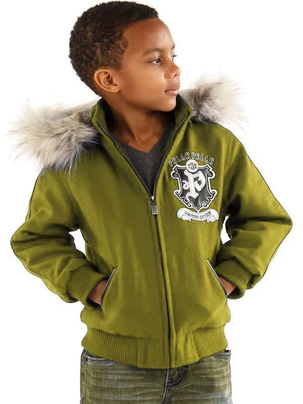 Pelle Pelle Kids Back to School Olive Jacket