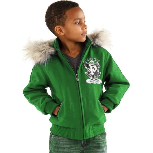 Pelle Pelle Kids Back to School Green Jacket