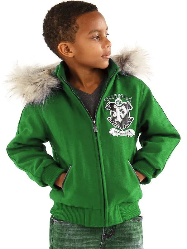 Pelle Pelle Kids Back to School Green Jacket